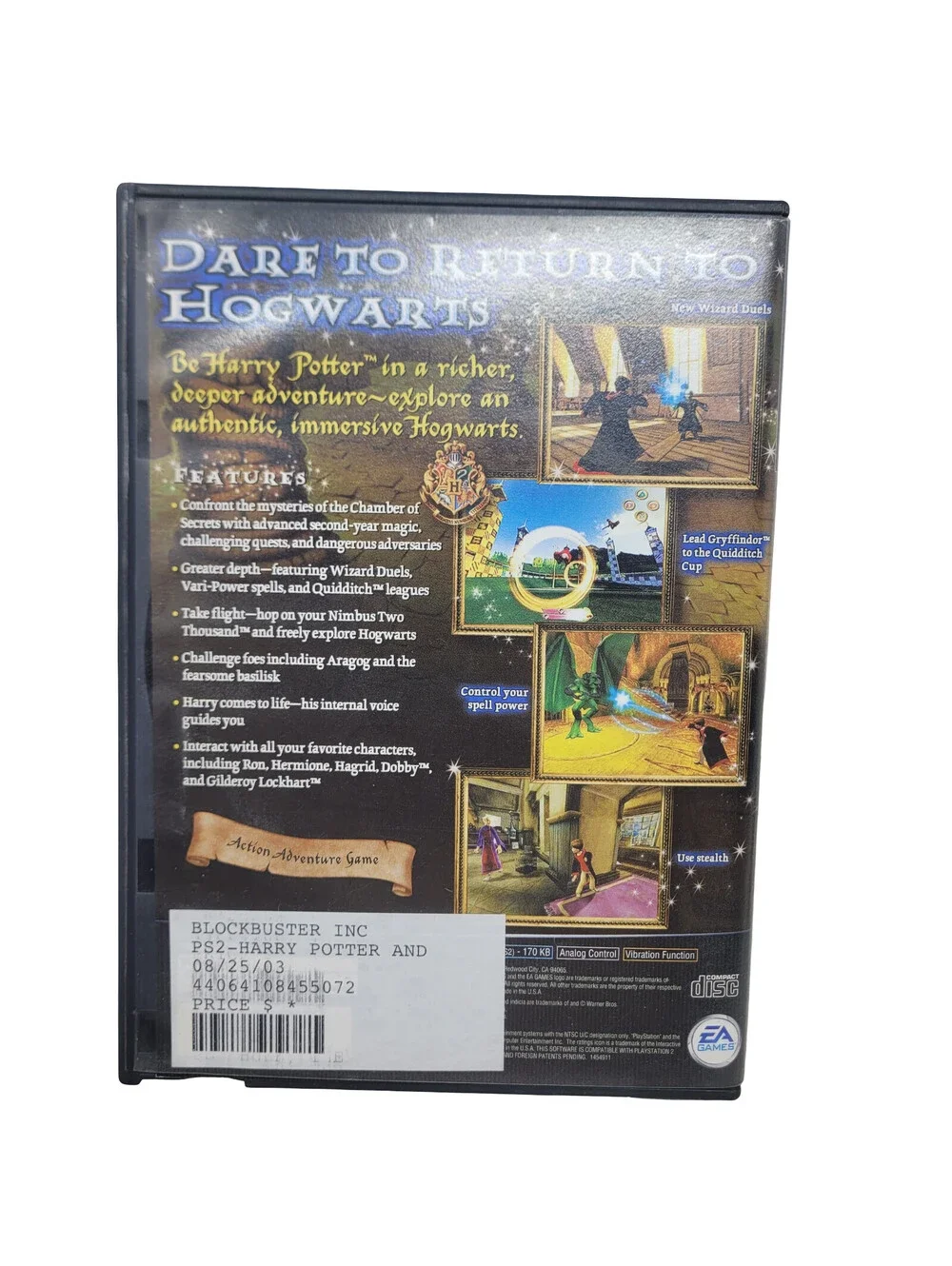 EA Games Harry Potter Chamber of Secrets Sony PlayStation 2 E NTSC-U/C Manual